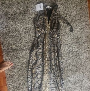 Victoria Beckham silk snakeskin dress